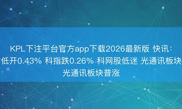 KPL下注平台官方app下载2026最新版 快讯