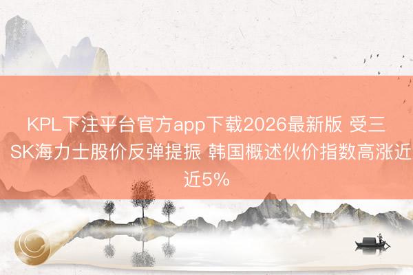 KPL下注平台官方app下载2026最新版 受三星、SK海力士股价反弹提振 韩国概述伙价指数高涨近5%