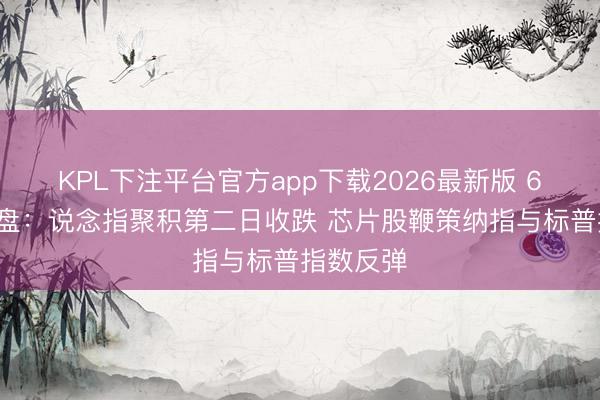 KPL下注平台官方app下载2026最新版 6月9日收盘：说念指聚积第二日收跌 芯片股鞭策纳指与标普指数反弹