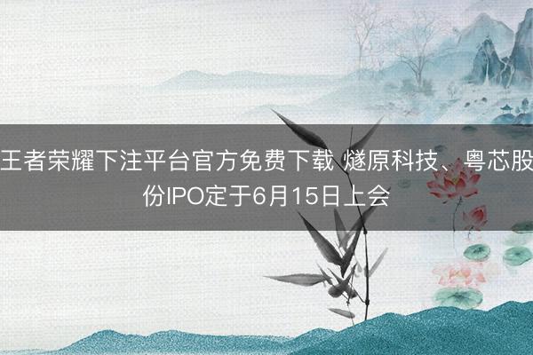王者荣耀下注平台官方免费下载 燧原科技、粤芯股份IPO定于6月15日上会