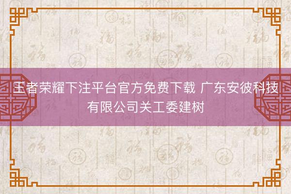 王者荣耀下注平台官方免费下载 广东安彼科技有限公司关工委建树